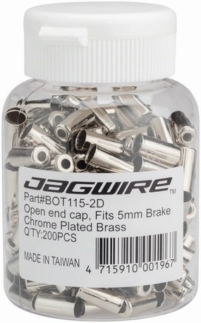 5mm Open Pre-Crimped End Caps Bottle of 200 Chome Plated