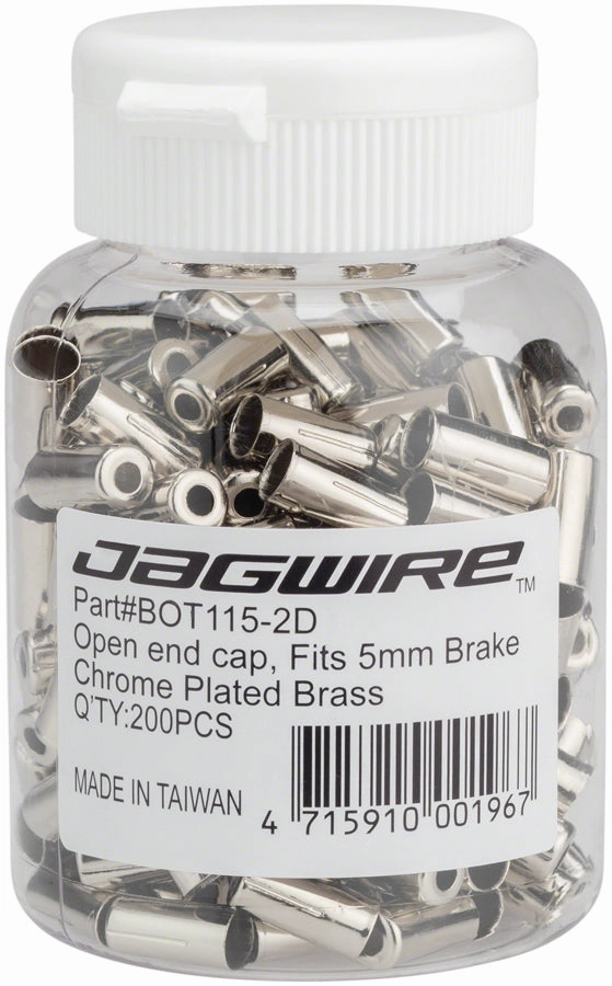 5mm Open Pre-Crimped End Caps Bottle of 200 Chome Plated