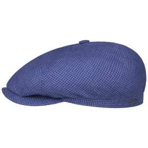 6 Panel Houndstooth Golf Flat Cap by Stetson