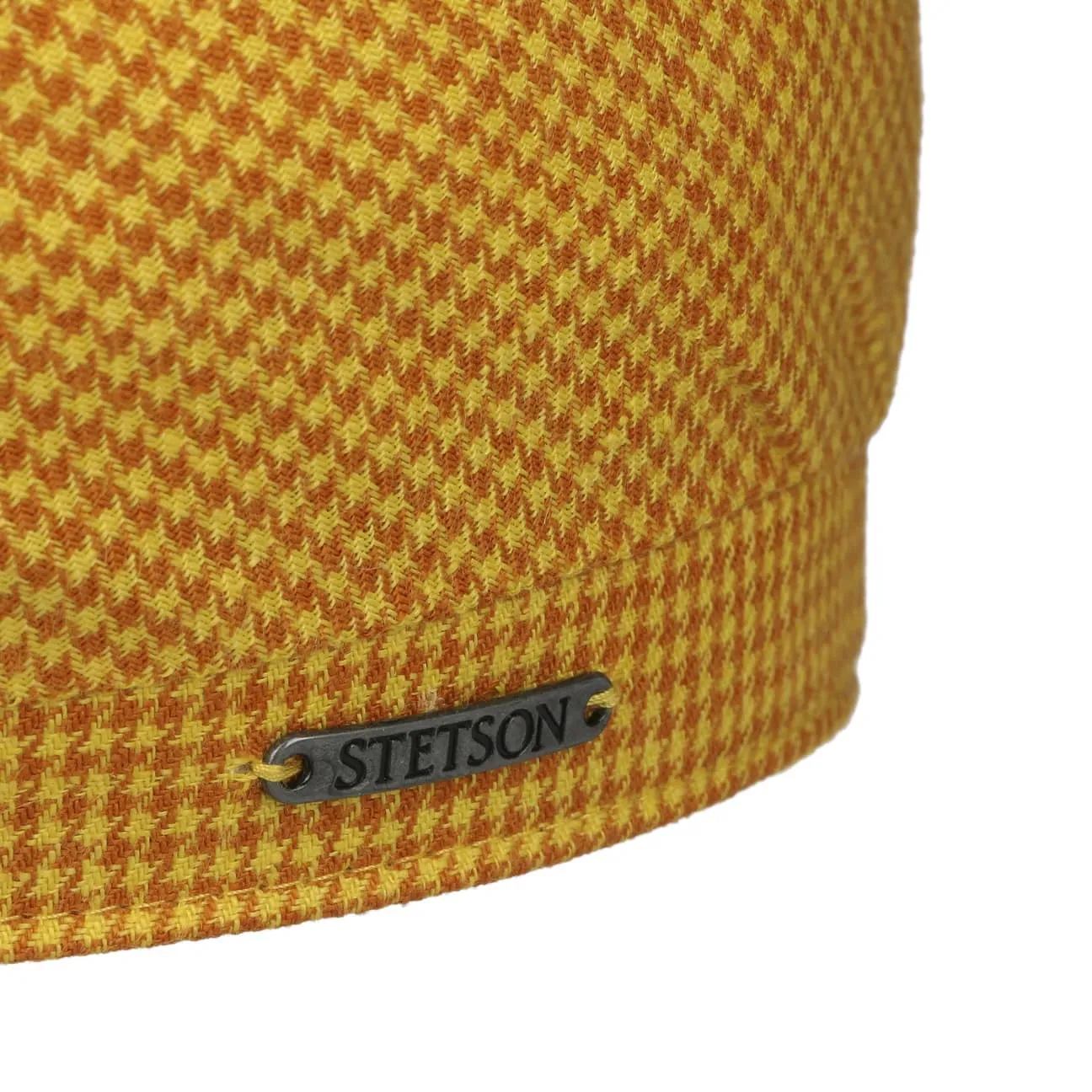 6 Panel Houndstooth Golf Flat Cap by Stetson