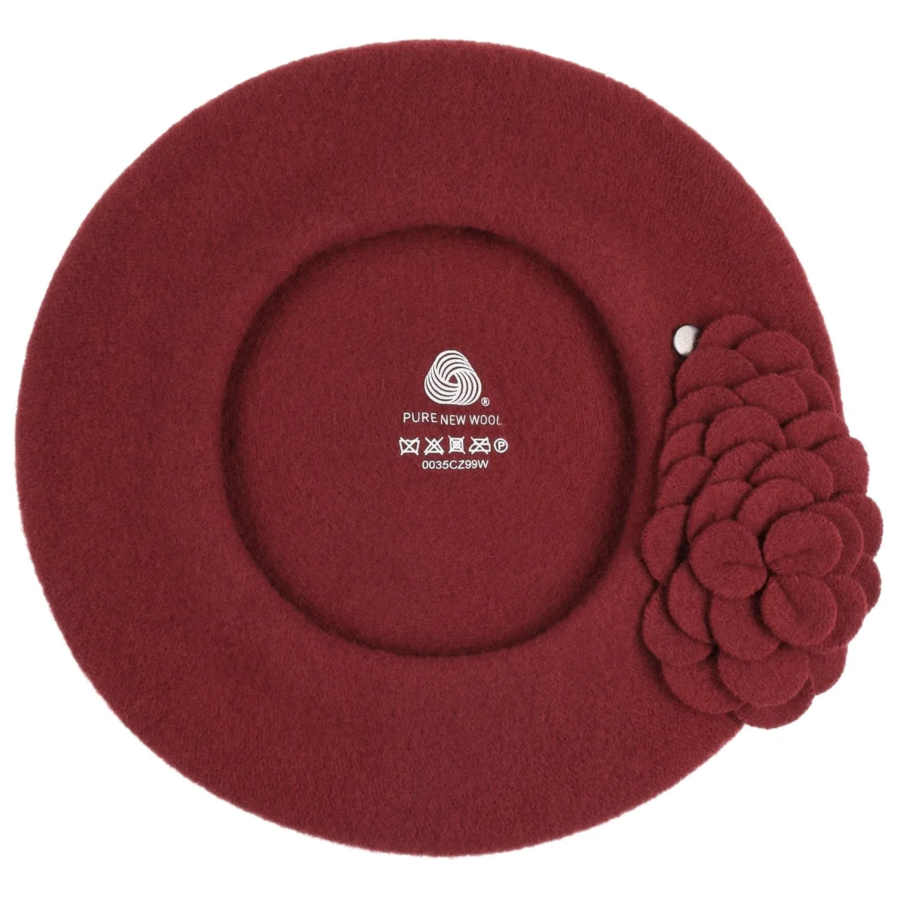Agris Flower Wool Basque Beret by Lierys