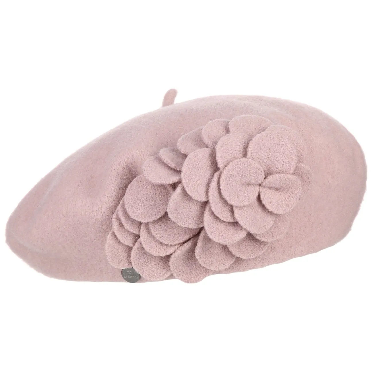 Agris Flower Wool Basque Beret by Lierys