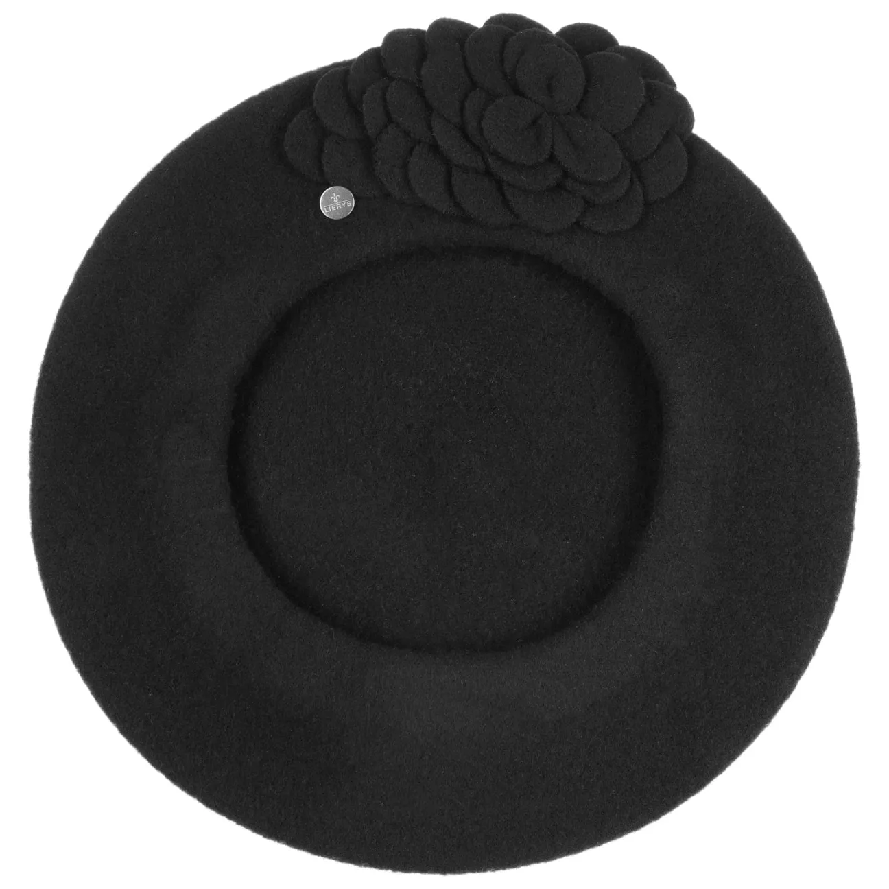 Agris Flower Wool Basque Beret by Lierys