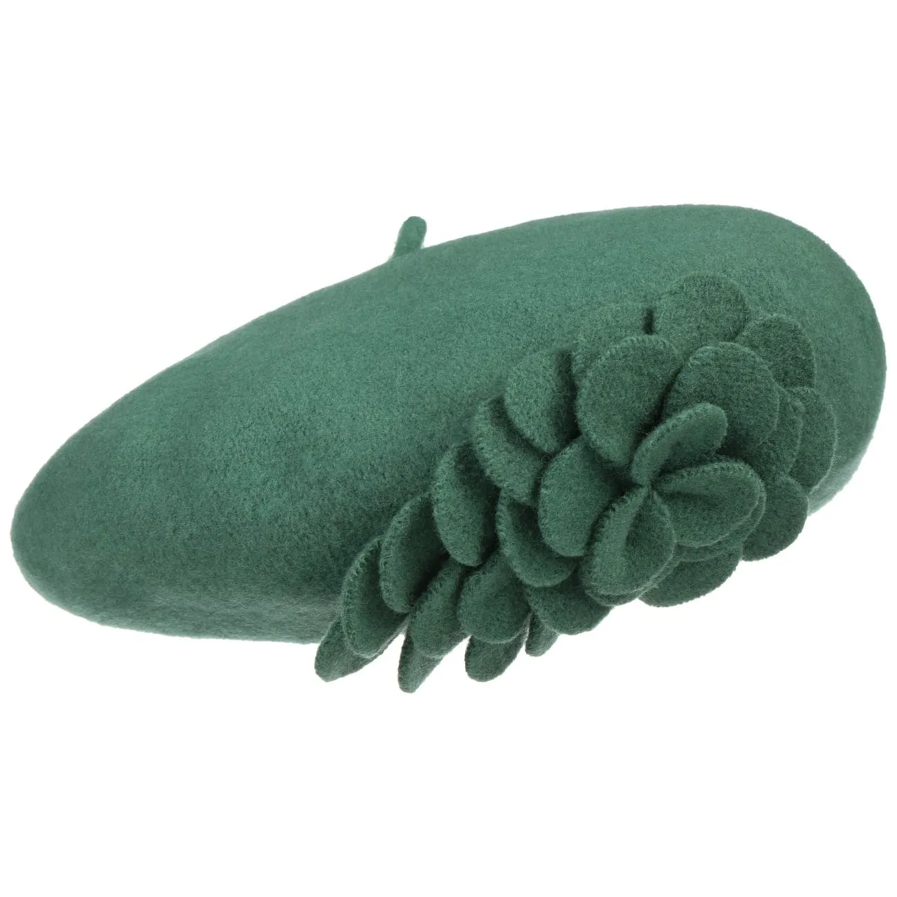 Agris Flower Wool Basque Beret by Lierys