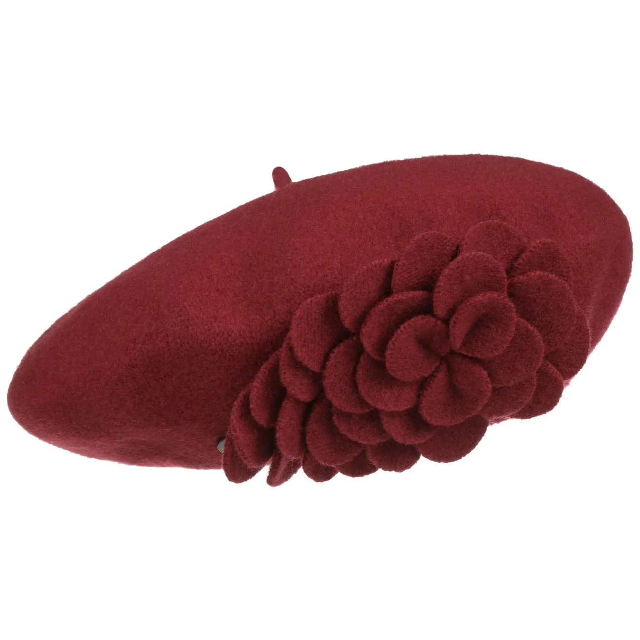 Agris Flower Wool Basque Beret by Lierys