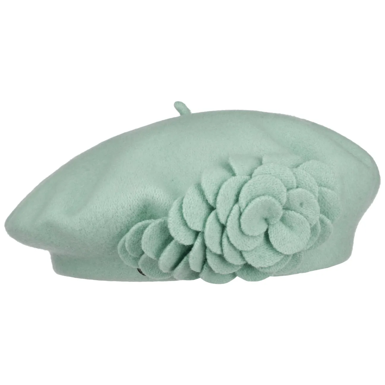 Agris Flower Wool Basque Beret by Lierys