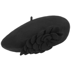 Agris Flower Wool Basque Beret by Lierys