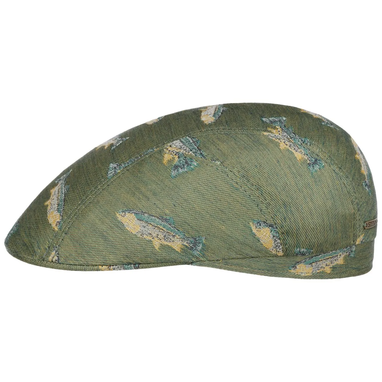 Allover Fish Driver Flat Cap by Stetson