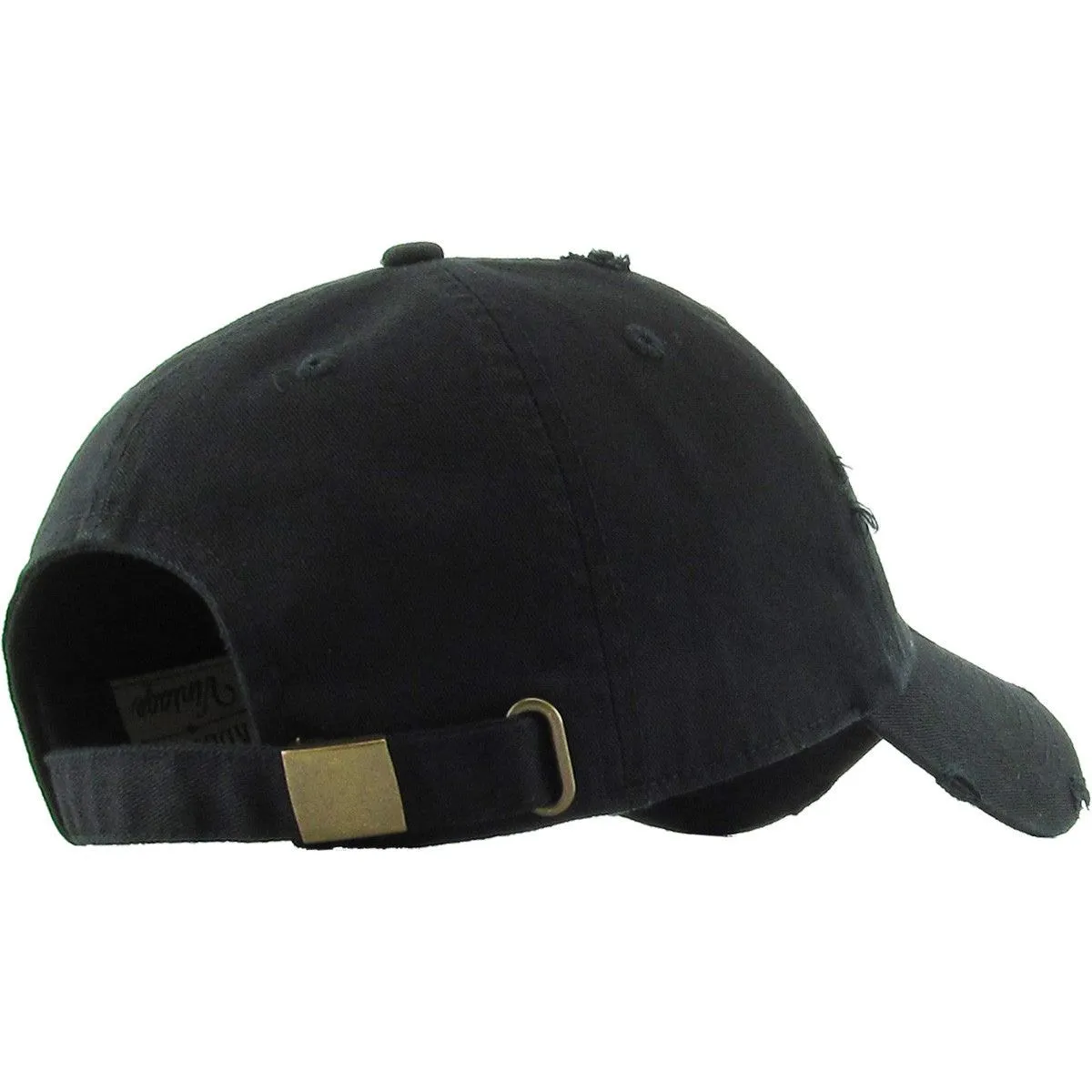 Black Distressed - Unstructured Cap