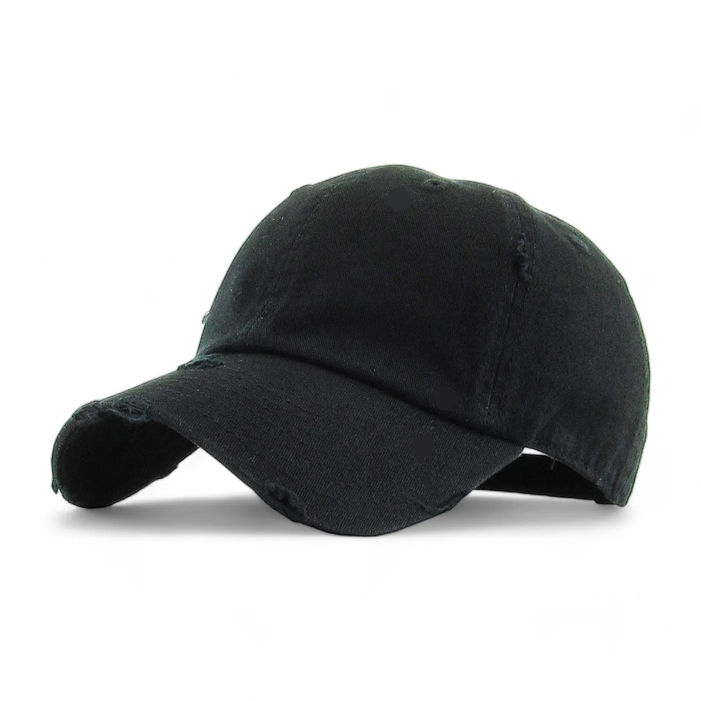 Black Distressed - Unstructured Cap