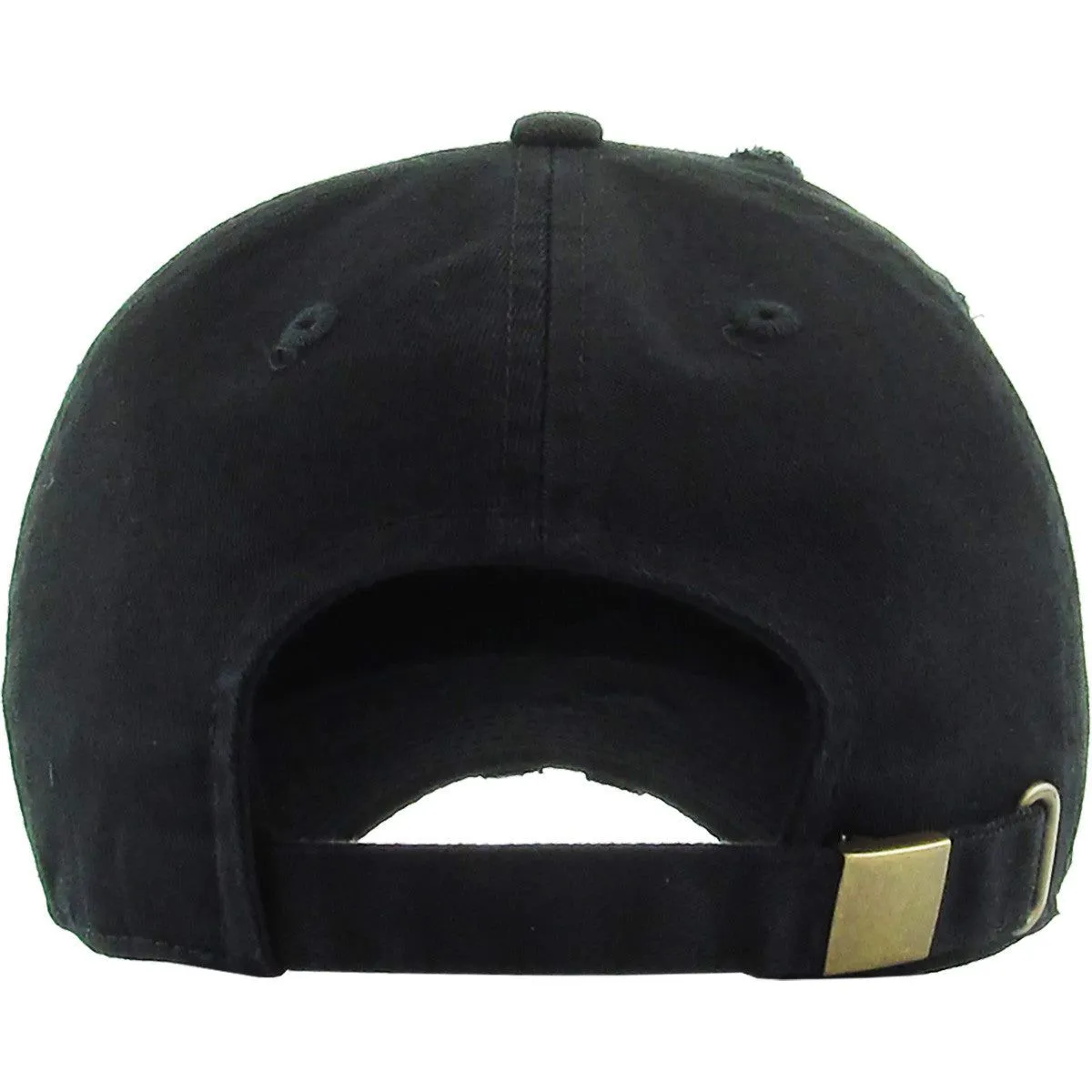 Black Distressed - Unstructured Cap
