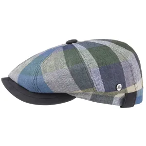 City Bic Leather Piping Flat Cap by Lierys