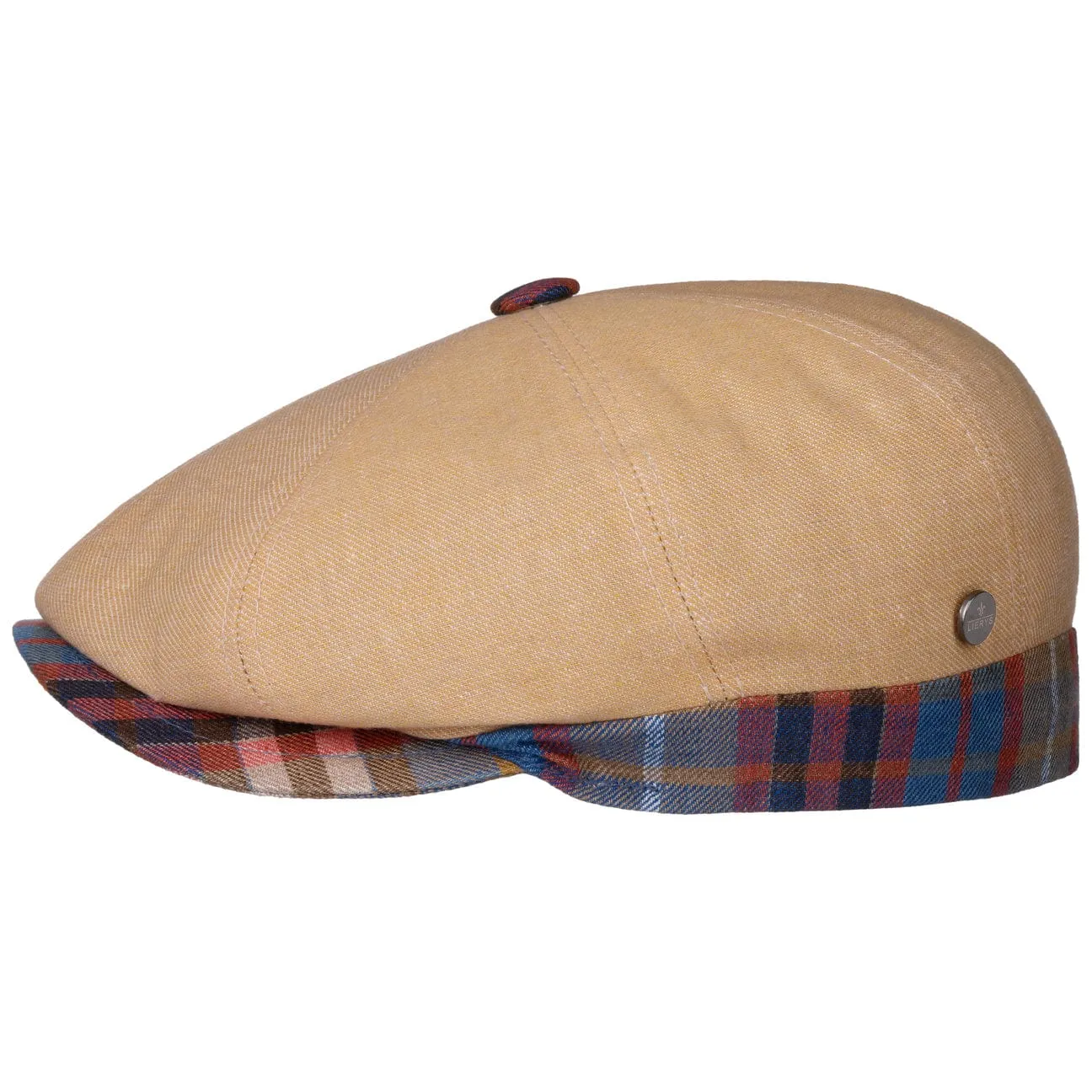 City Bic Linen Flat Cap by Lierys