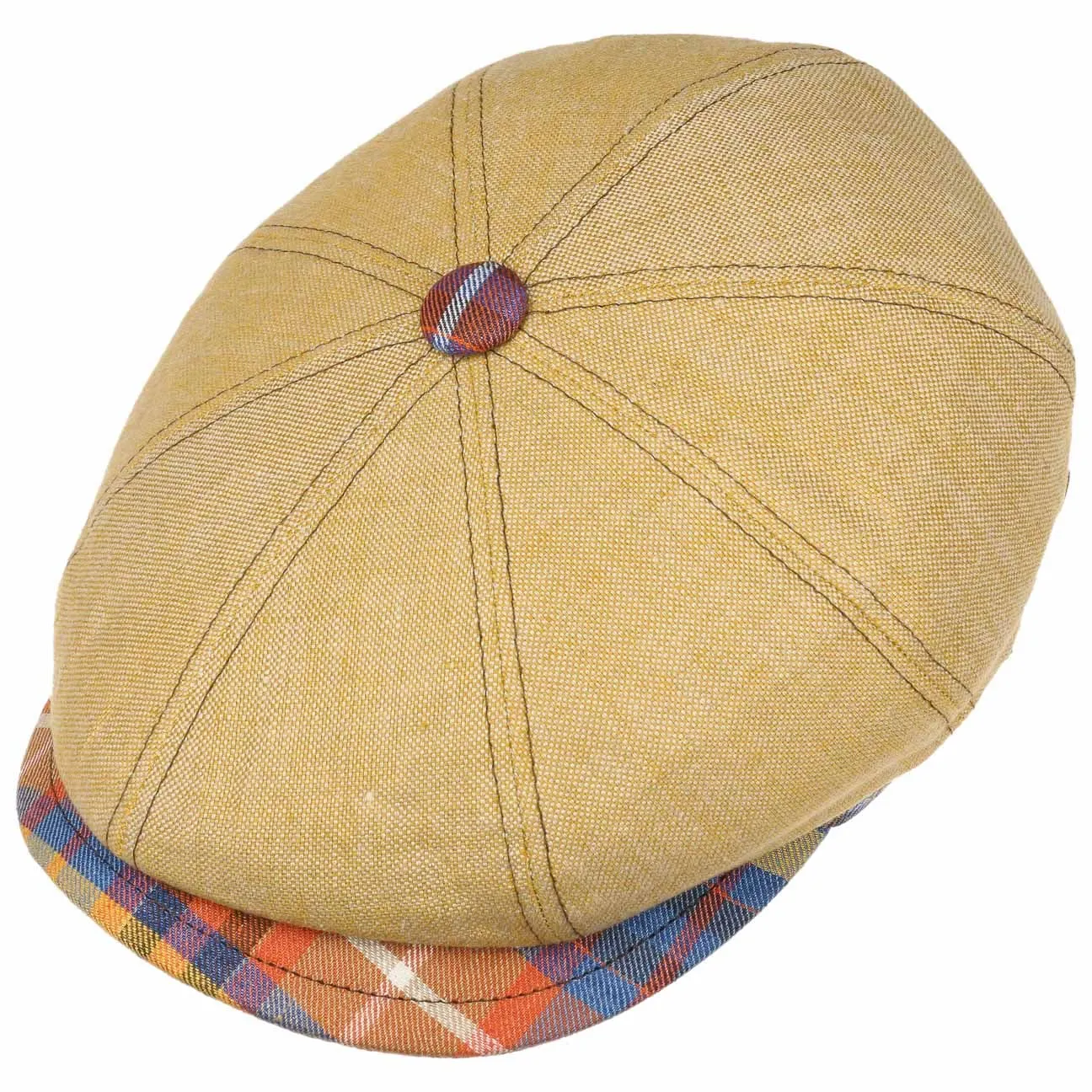City Bic Linen Flat Cap by Lierys