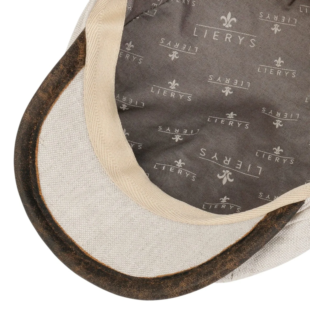 City Leather Piping Linen Cap by Lierys