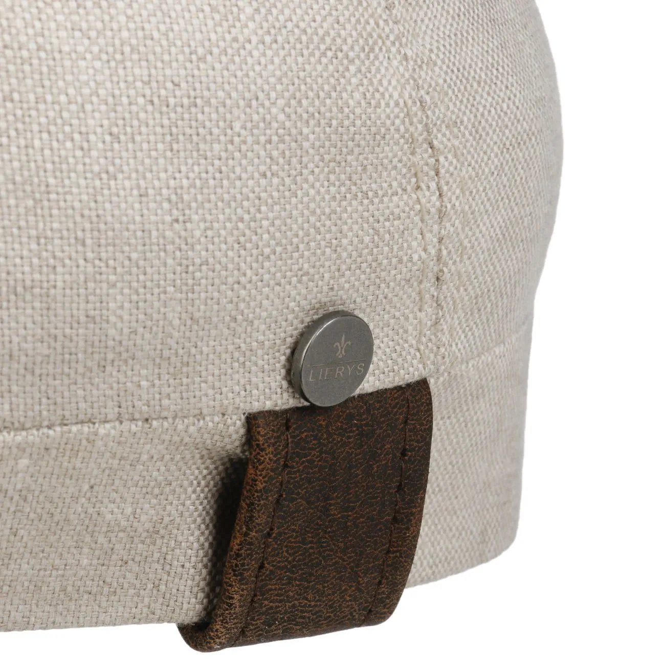 City Leather Piping Linen Cap by Lierys