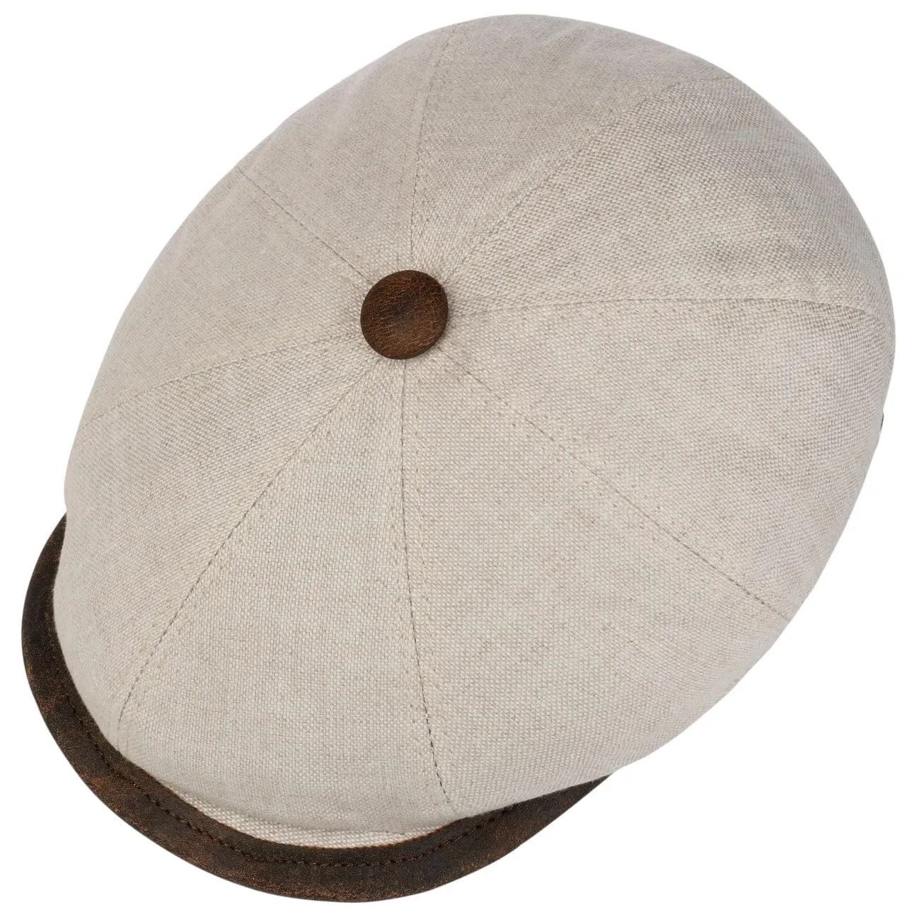 City Leather Piping Linen Cap by Lierys