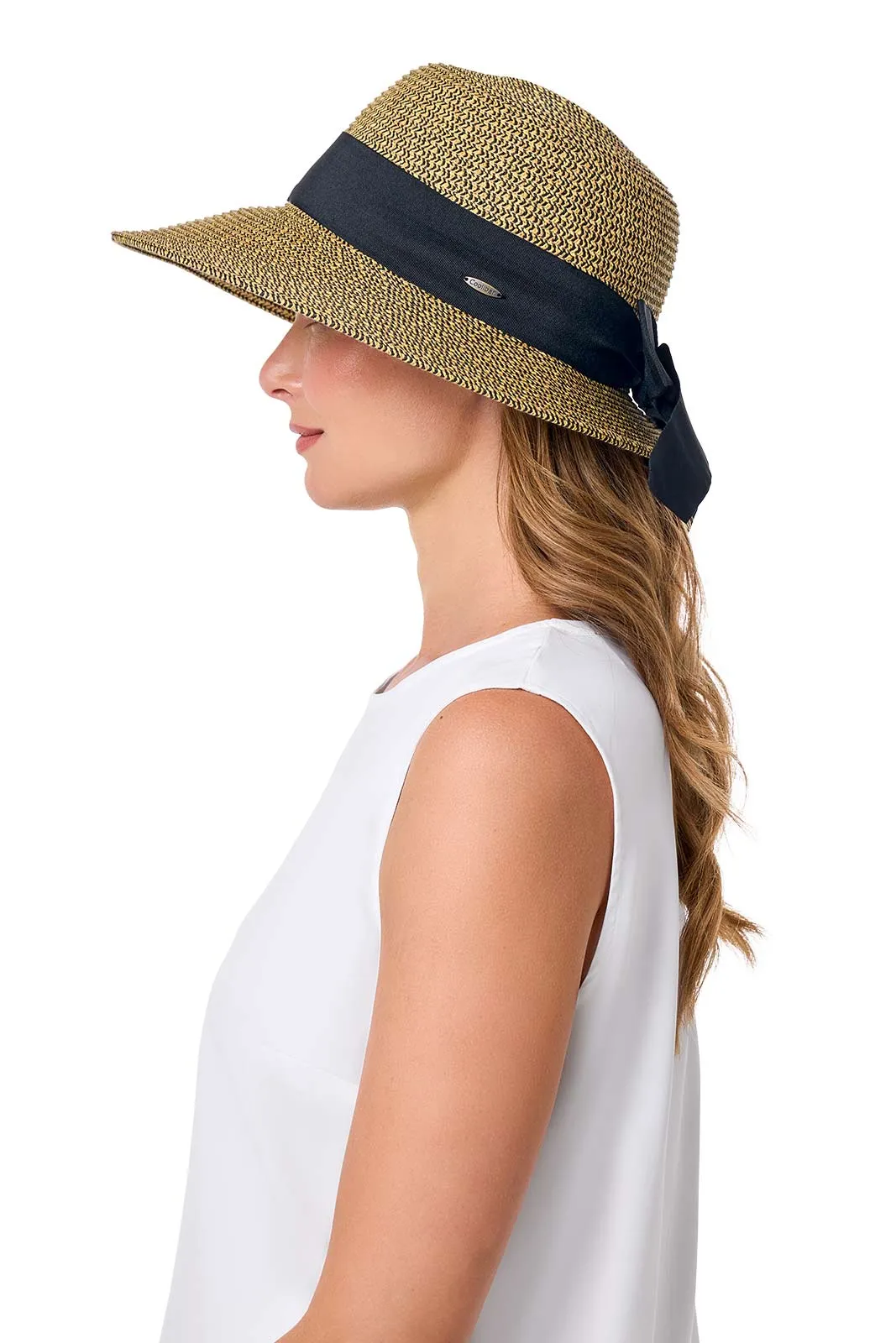Clara Sun Hat | Tan/Black Multi-Color