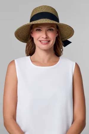 Clara Sun Hat | Tan/Black Multi-Color