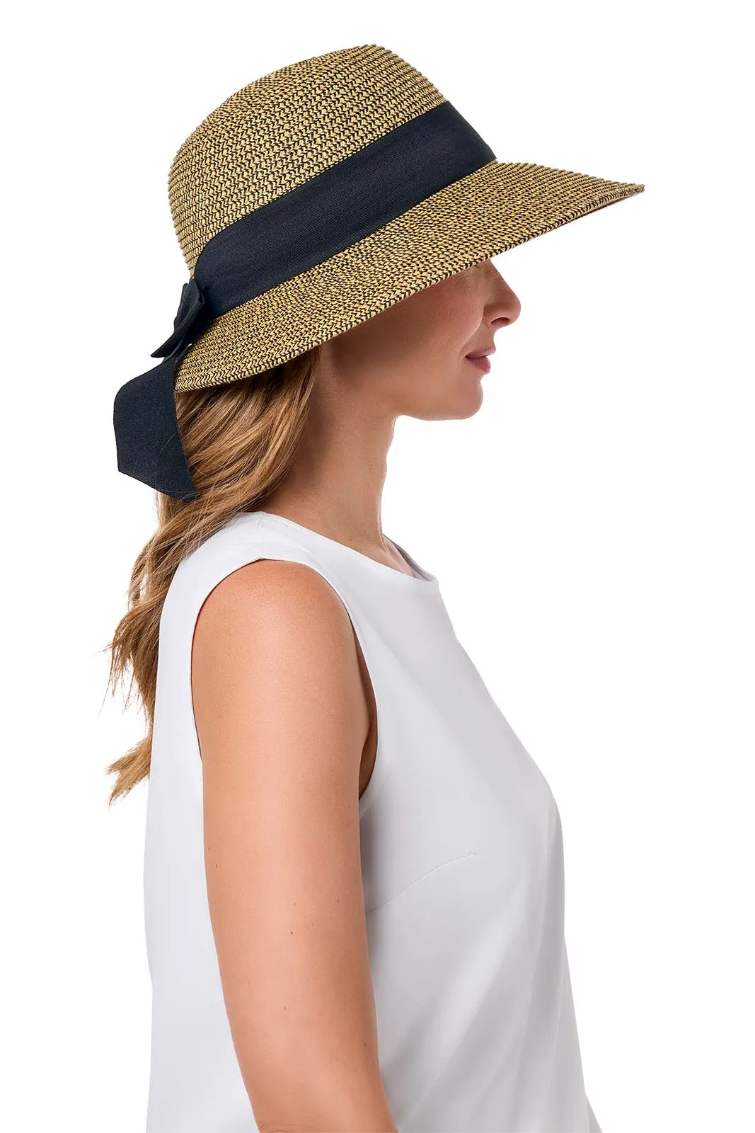 Clara Sun Hat | Tan/Black Multi-Color