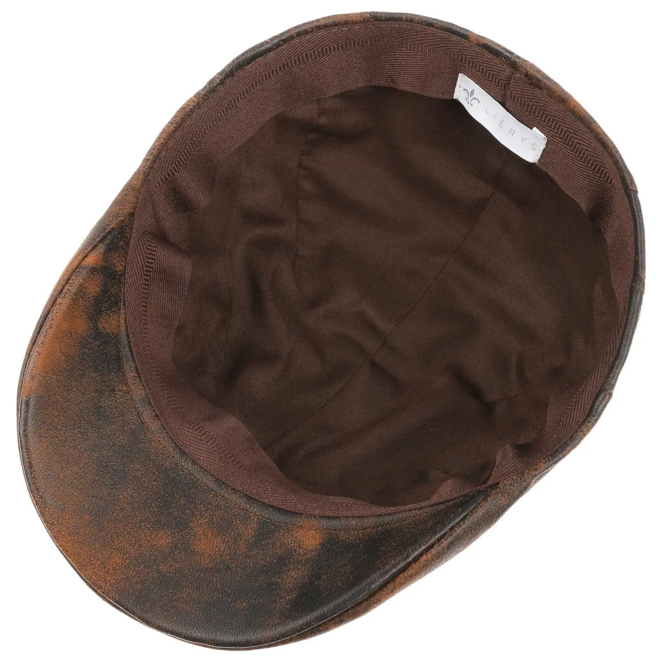 Classic Leather Flat Cap by Lierys