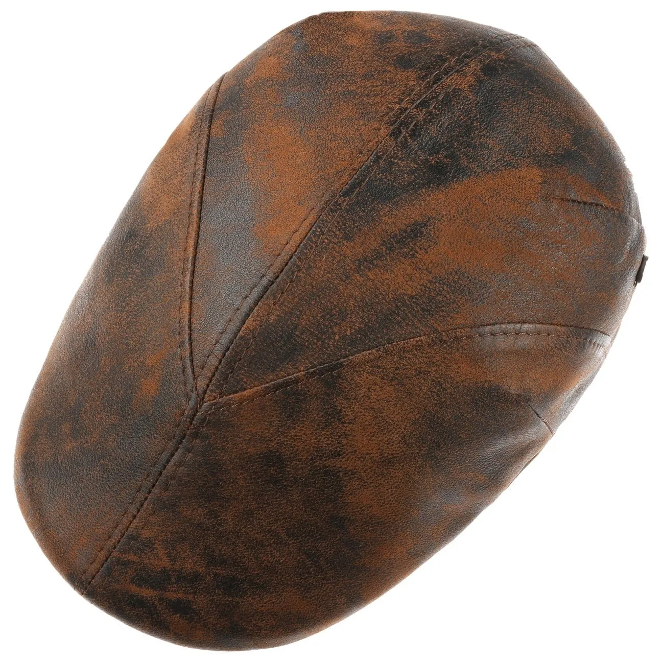 Classic Leather Flat Cap by Lierys