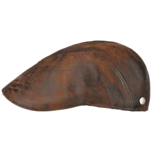 Classic Leather Flat Cap by Lierys