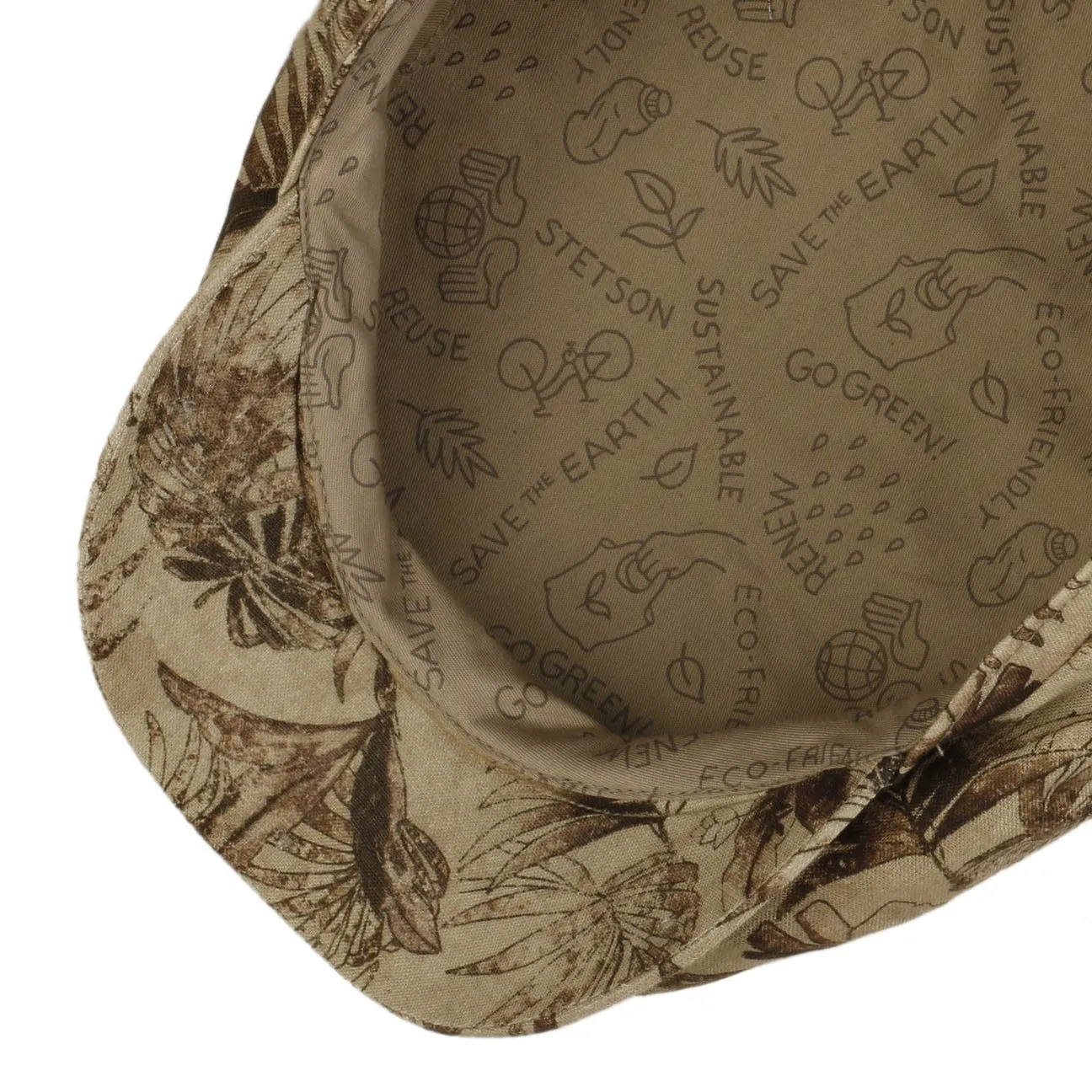 Conteo Sustainable Linen Flat Cap by Stetson