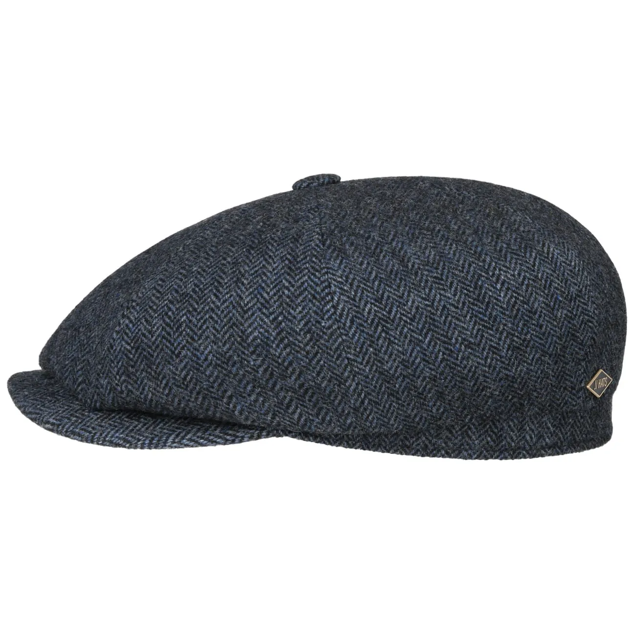 Eight Panel Cap Wool Herringbone by JJ Hats