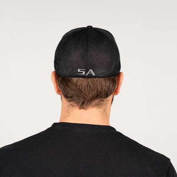 FlexFit Snap Hat | Wht/Blk | SA Blue Shield