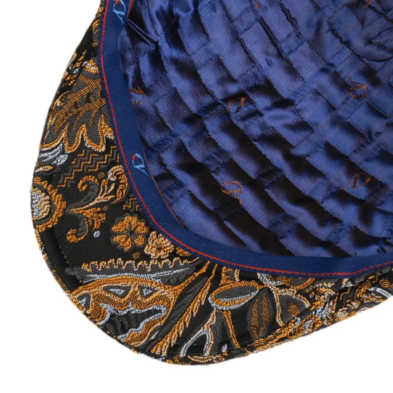 Golden Paisley Flat Cap by Alfonso D'Este