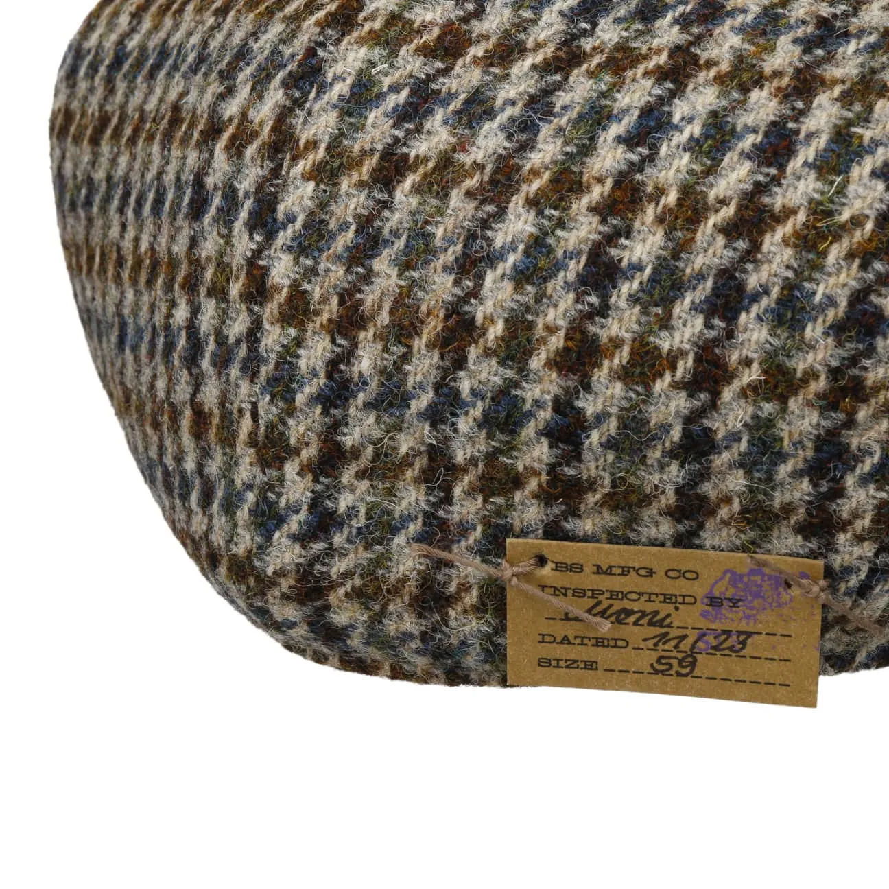Harris Tweed Houndstooth News Boy Cap by Stetson