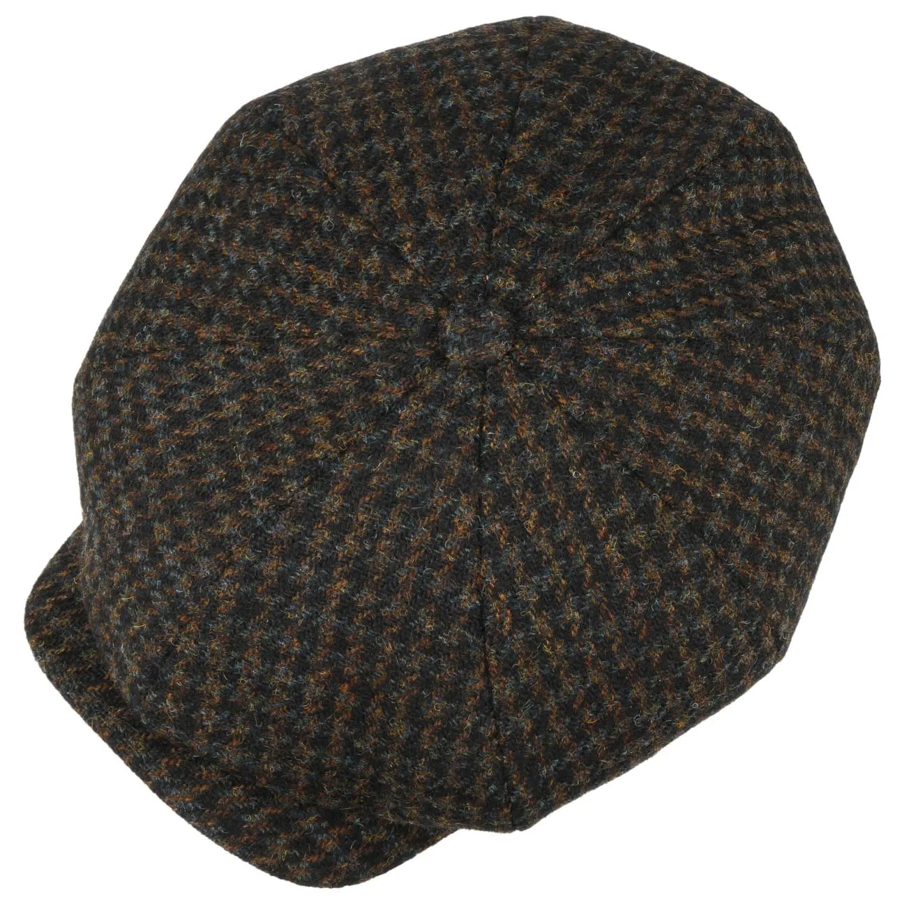 Harris Tweed Houndstooth News Boy Cap by Stetson