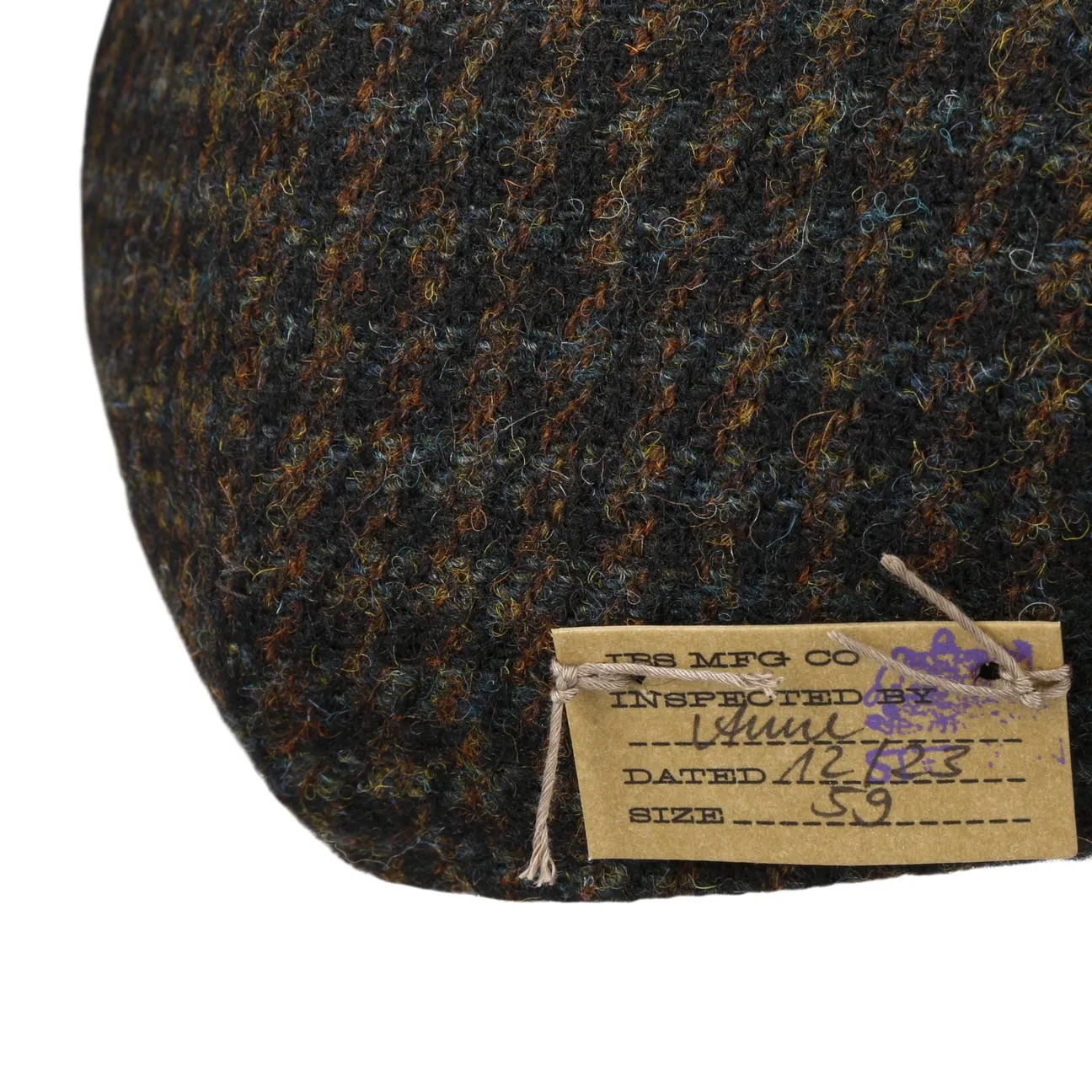 Harris Tweed Houndstooth News Boy Cap by Stetson