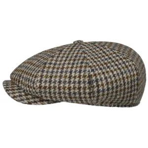 Harris Tweed Houndstooth News Boy Cap by Stetson