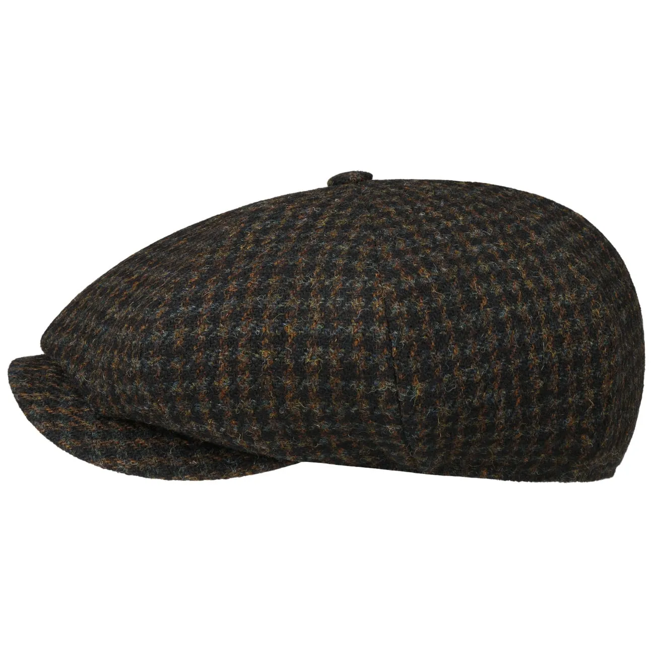 Harris Tweed Houndstooth News Boy Cap by Stetson