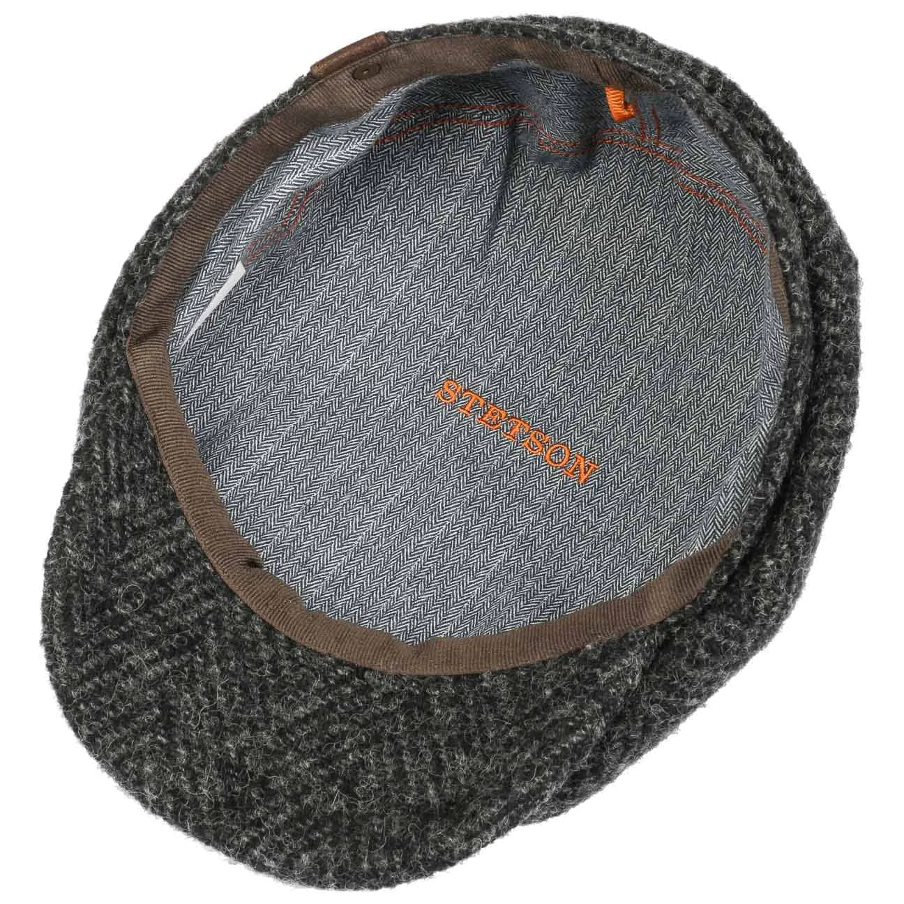 Hatteras Herringbone Flat Cap by Stetson