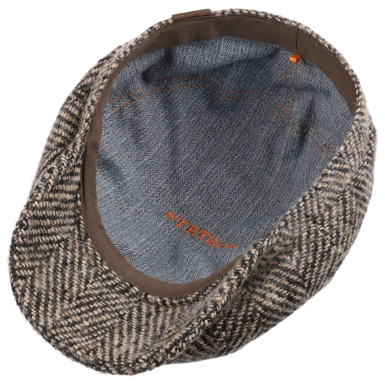 Hatteras Herringbone Flat Cap by Stetson