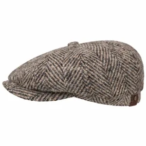 Hatteras Herringbone Flat Cap by Stetson