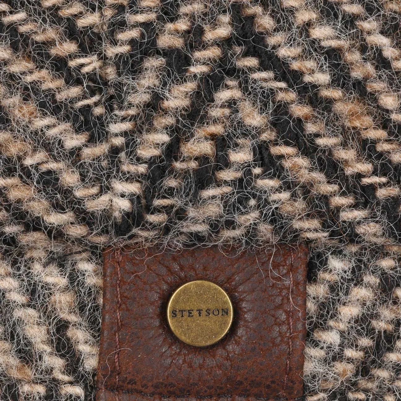 Hatteras Herringbone Flat Cap by Stetson