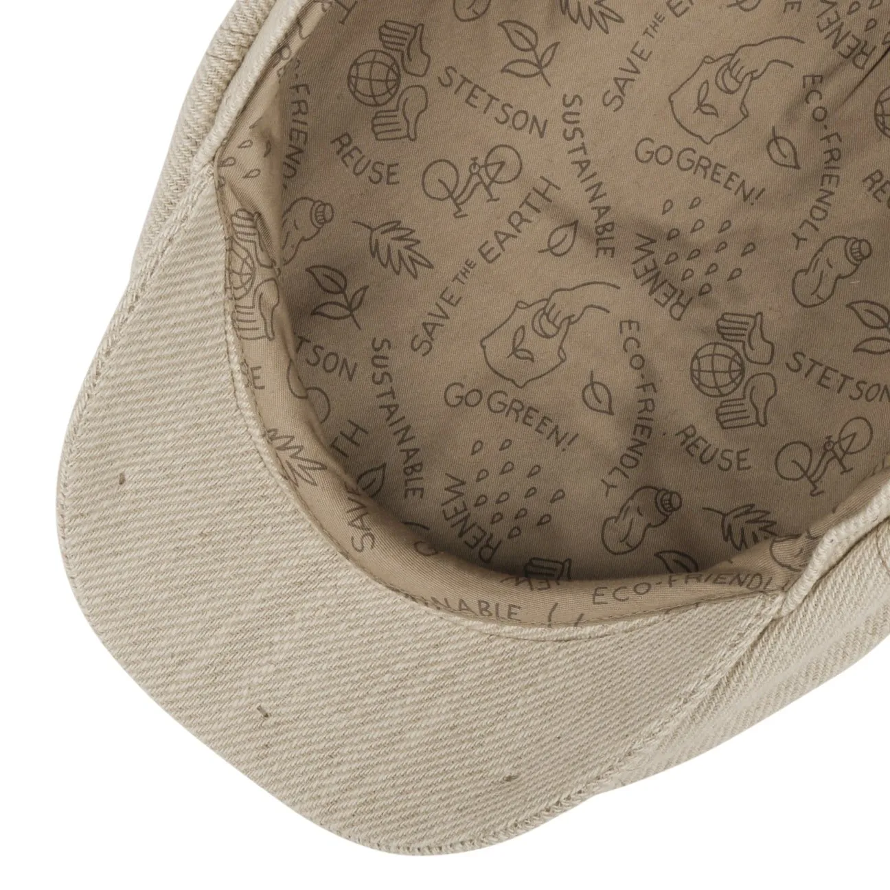 Hatteras Sustainable Uni Twill Flat Cap by Stetson