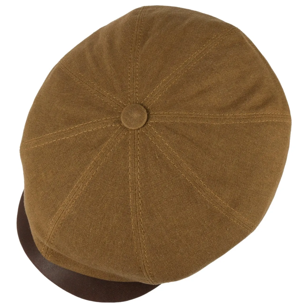Hatteras Waxed Contrast Flat Cap by Stetson