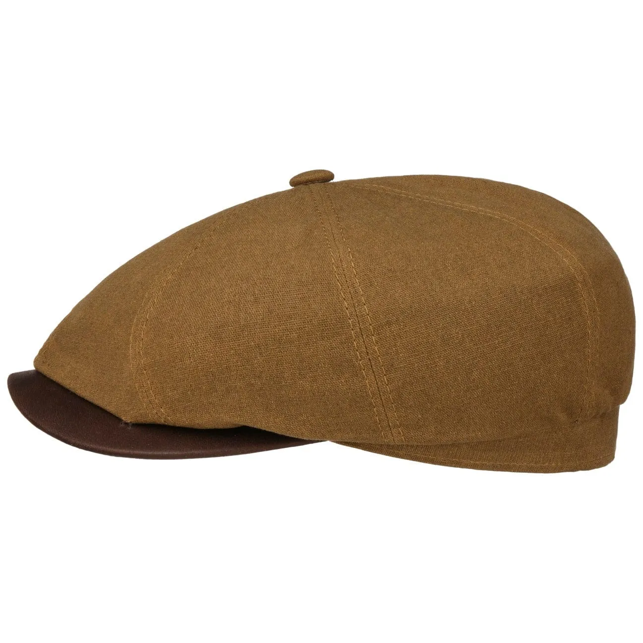 Hatteras Waxed Contrast Flat Cap by Stetson