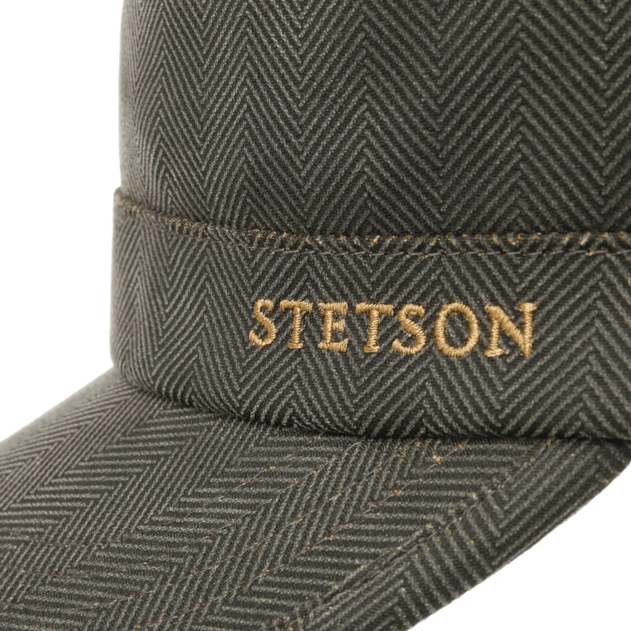 Herringbone Army Cap with Lining by Stetson