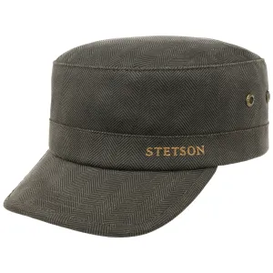 Herringbone Army Cap with Lining by Stetson