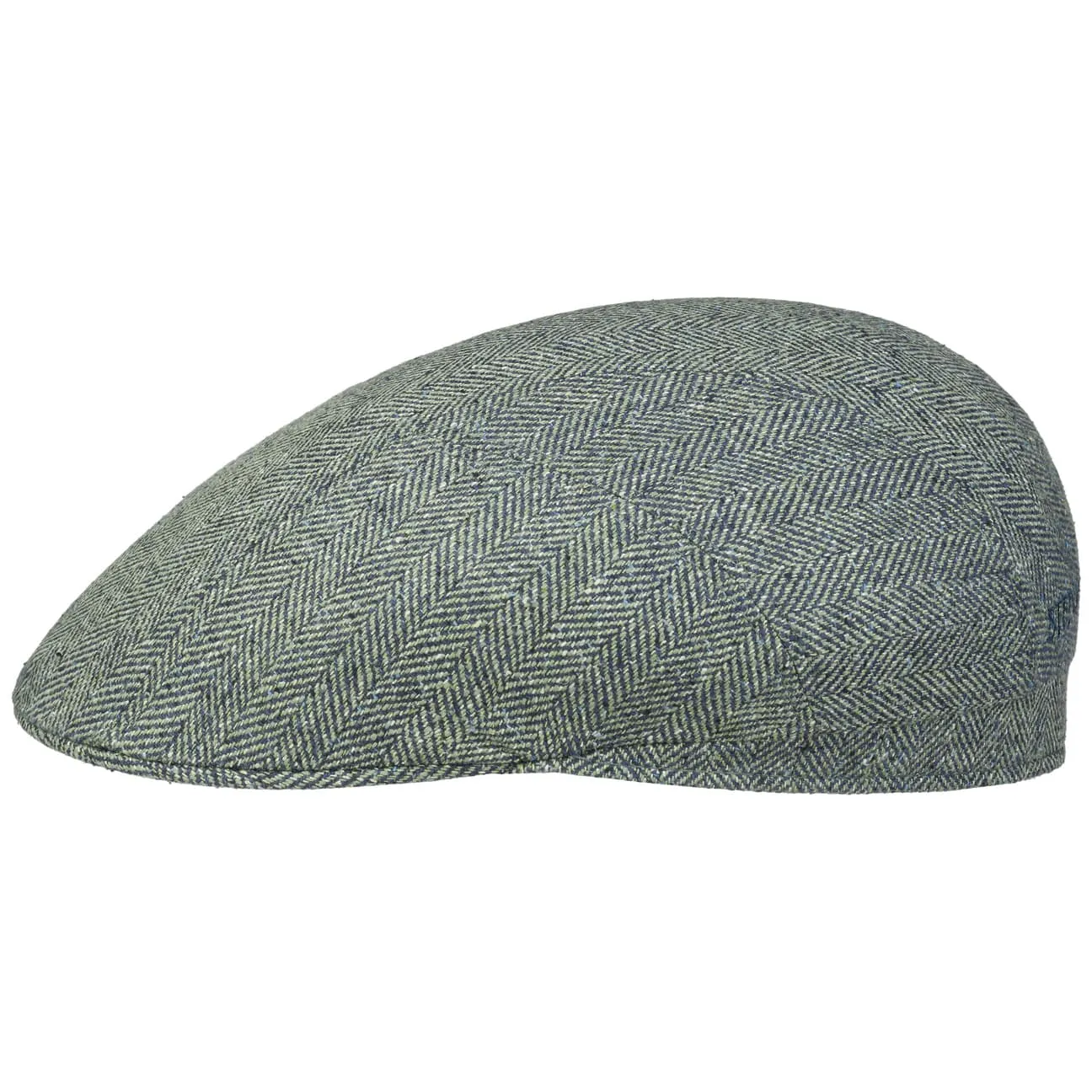 Herringbone UV Silk Driver Flat Cap by Stetson