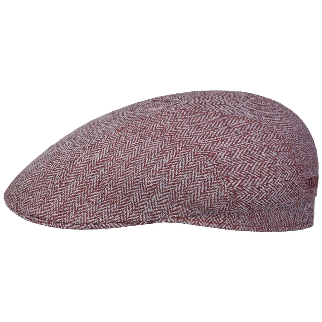 Herringbone UV Silk Driver Flat Cap by Stetson