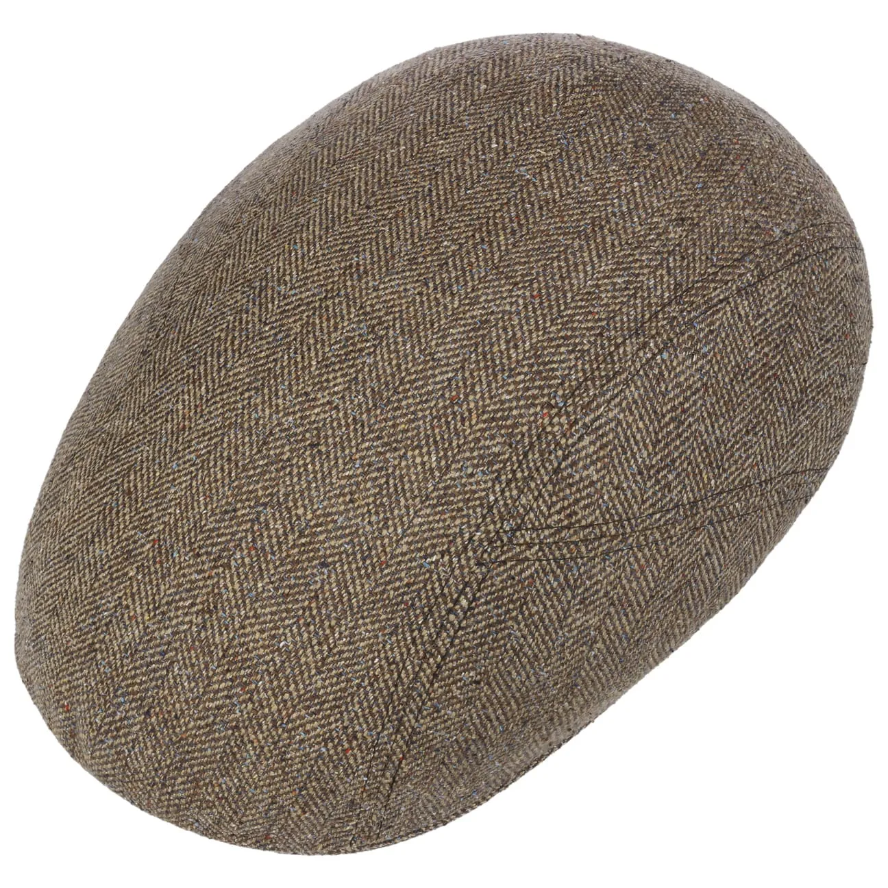 Herringbone UV Silk Driver Flat Cap by Stetson
