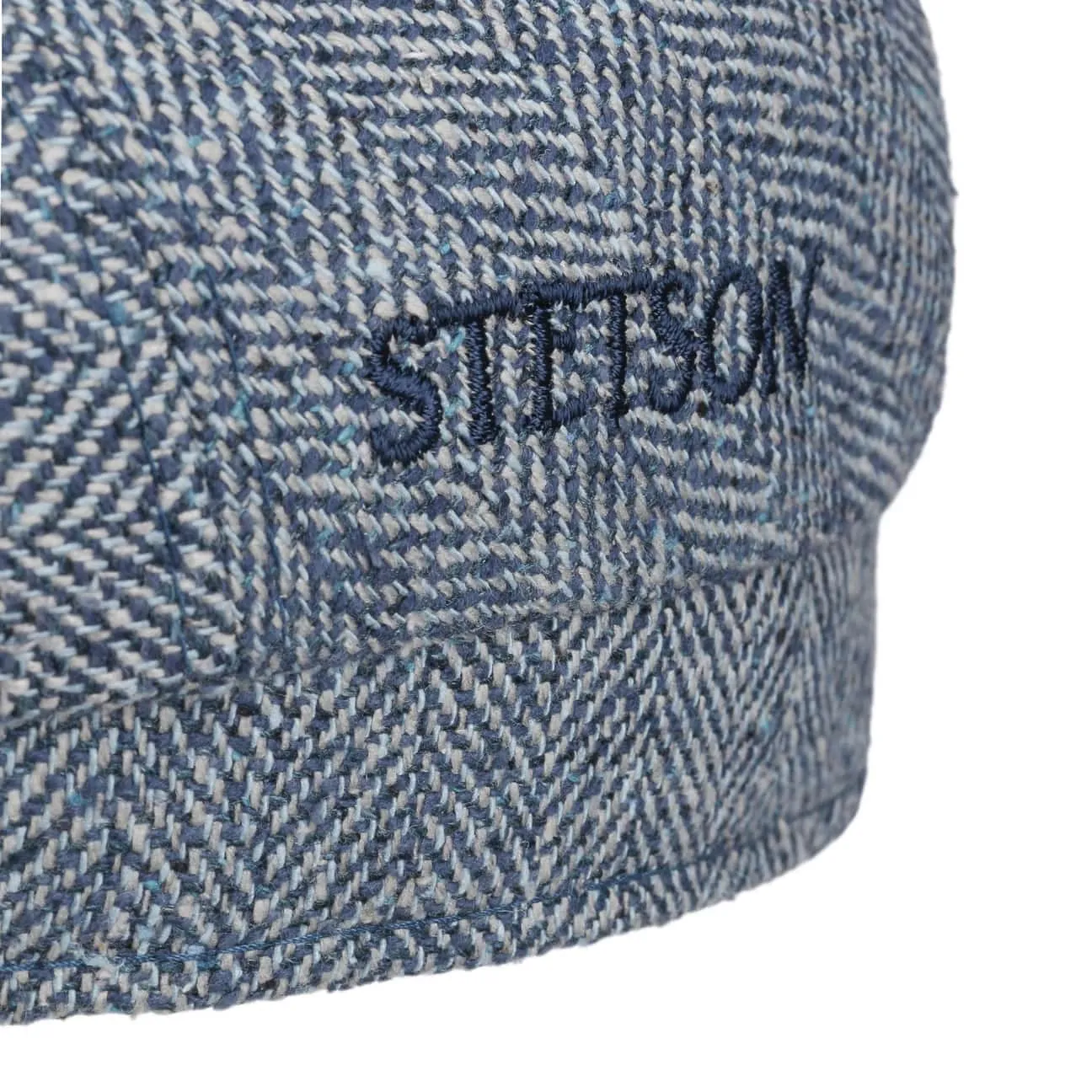 Herringbone UV Silk Driver Flat Cap by Stetson