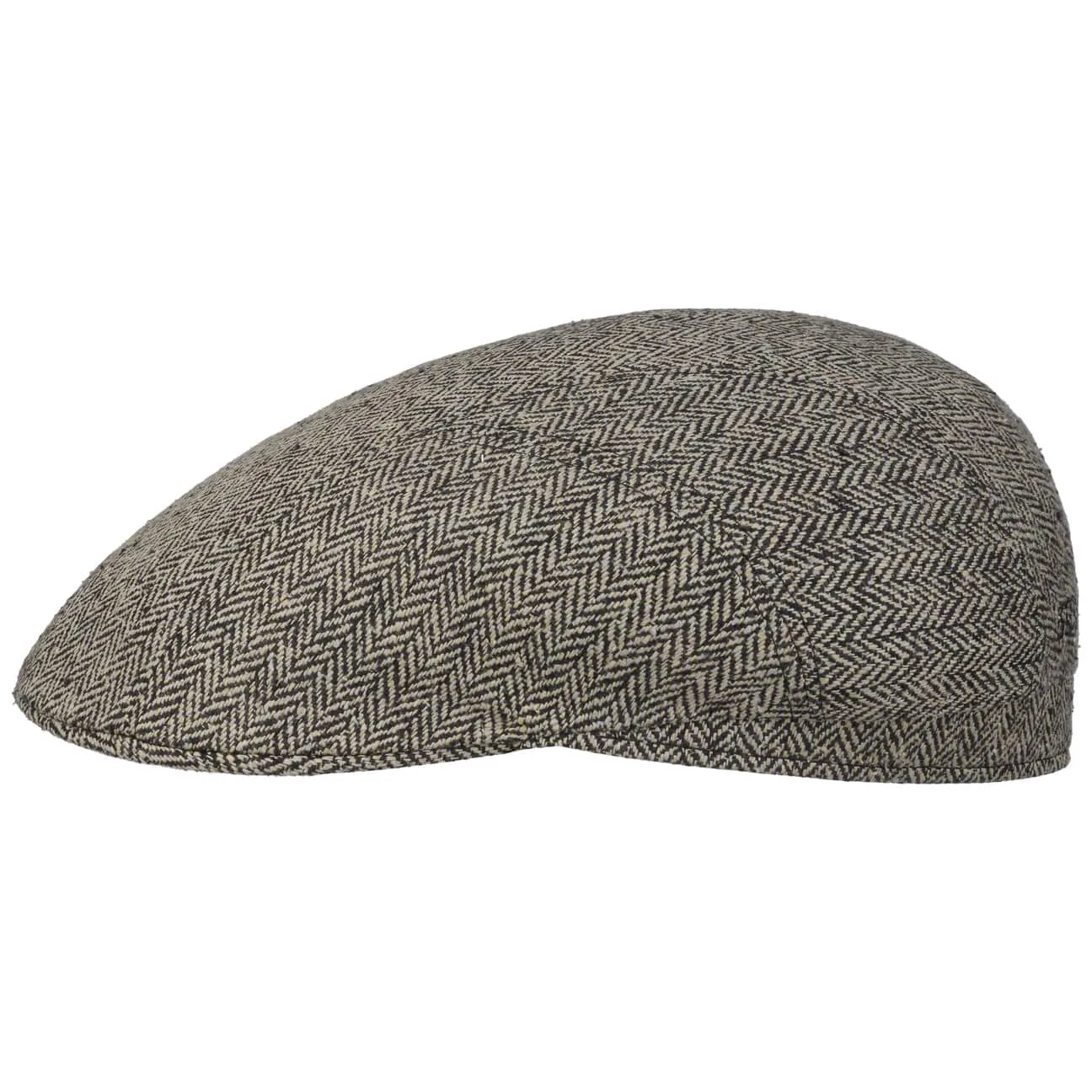 Herringbone UV Silk Driver Flat Cap by Stetson